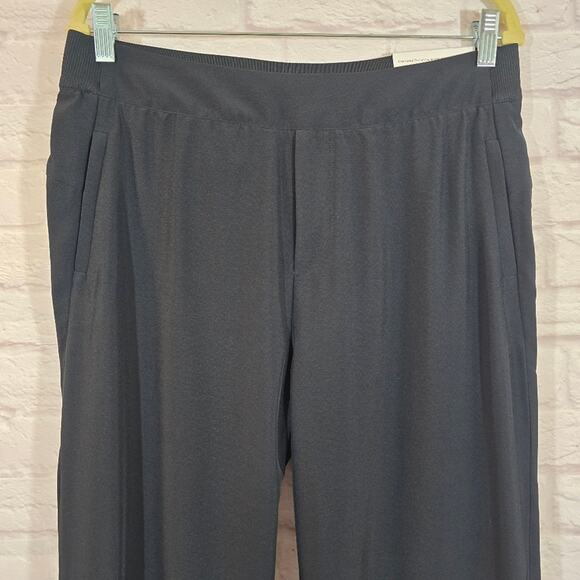 MO Soft Surroundings Black Flare Full Length Pants NWT Sz M 10 12 Active Pull On - Picture 2 of 12